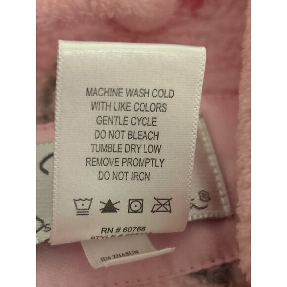 Oscar De La Renta Pink Bow Print Plush Robe L/XL - Picture 8 of 8